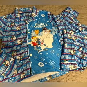 FROSTY THE SNOWMAN HOLIDAY CHRISTMAS PAJAMA SET / PJ’S MENS SIZE SMALL sleepwear